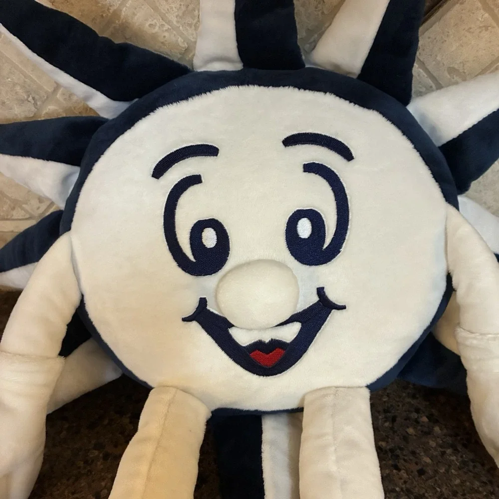 MSC Cruise Ship Smiling Sun Mascot‎ Plush Pillow Doll Blue White - Large 23
